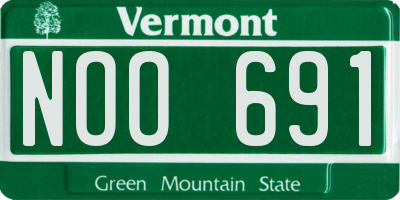 VT license plate NOO691
