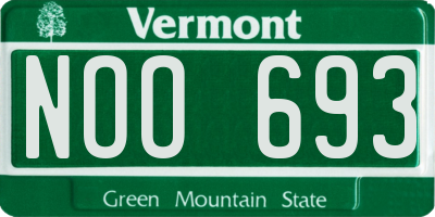 VT license plate NOO693