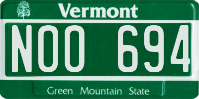 VT license plate NOO694