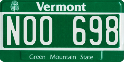 VT license plate NOO698