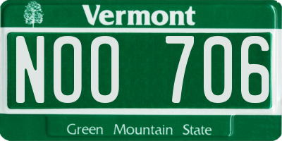 VT license plate NOO706