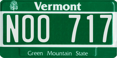 VT license plate NOO717