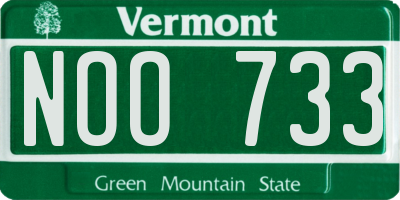 VT license plate NOO733
