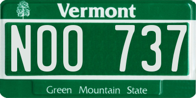 VT license plate NOO737