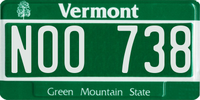 VT license plate NOO738