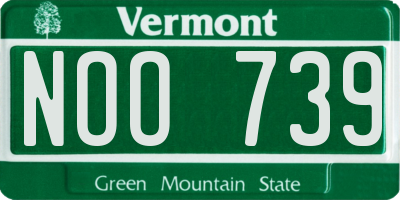 VT license plate NOO739