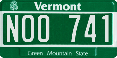 VT license plate NOO741