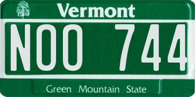 VT license plate NOO744
