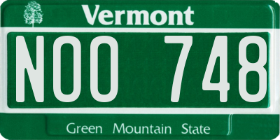 VT license plate NOO748