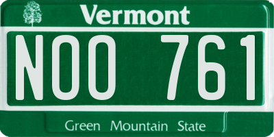 VT license plate NOO761