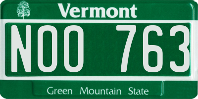 VT license plate NOO763