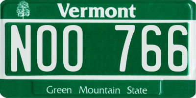 VT license plate NOO766