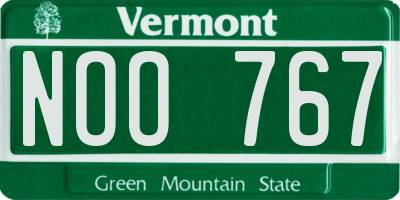 VT license plate NOO767