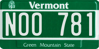 VT license plate NOO781