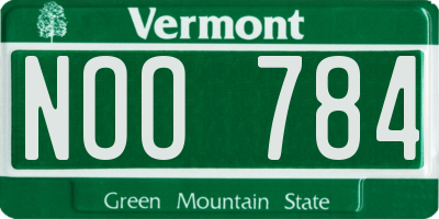 VT license plate NOO784
