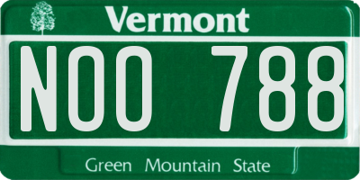 VT license plate NOO788