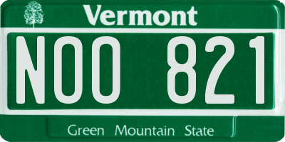 VT license plate NOO821