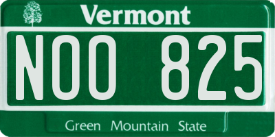 VT license plate NOO825