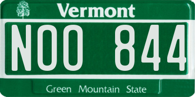 VT license plate NOO844