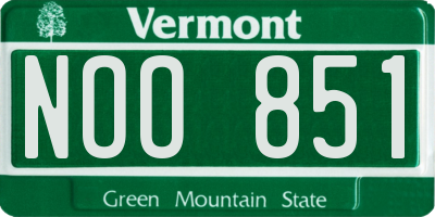 VT license plate NOO851