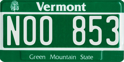 VT license plate NOO853