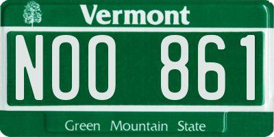 VT license plate NOO861