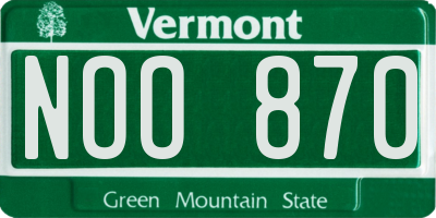 VT license plate NOO870