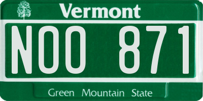 VT license plate NOO871