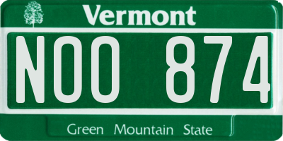 VT license plate NOO874