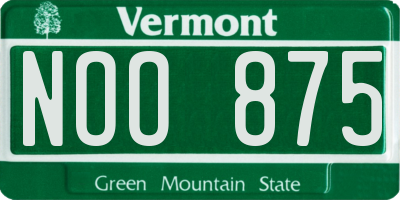 VT license plate NOO875