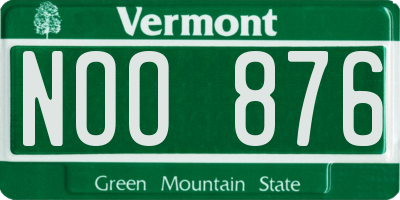 VT license plate NOO876