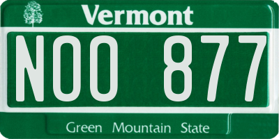 VT license plate NOO877
