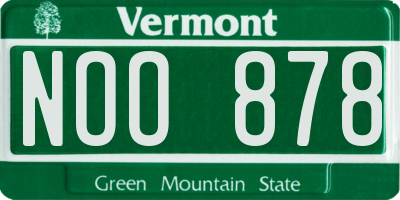 VT license plate NOO878
