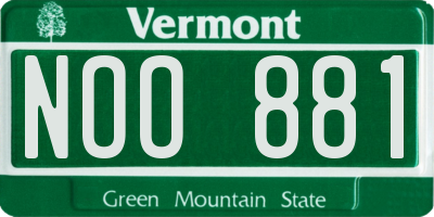 VT license plate NOO881