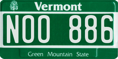 VT license plate NOO886