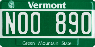 VT license plate NOO890