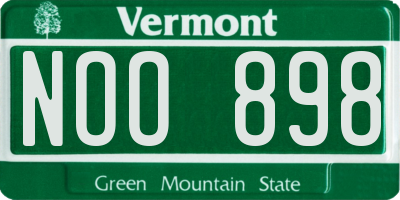 VT license plate NOO898
