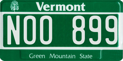 VT license plate NOO899