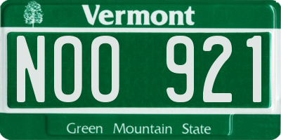 VT license plate NOO921