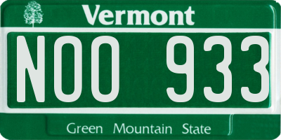 VT license plate NOO933