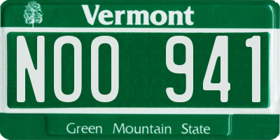 VT license plate NOO941