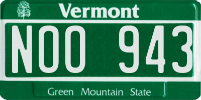 VT license plate NOO943