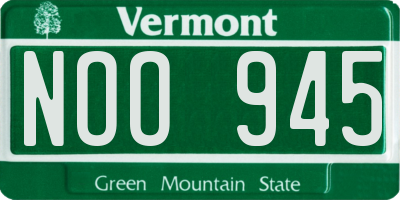 VT license plate NOO945