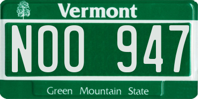 VT license plate NOO947