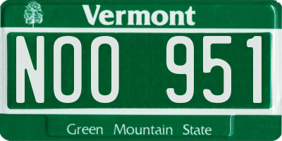 VT license plate NOO951