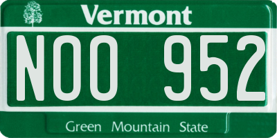 VT license plate NOO952