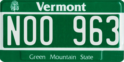 VT license plate NOO963