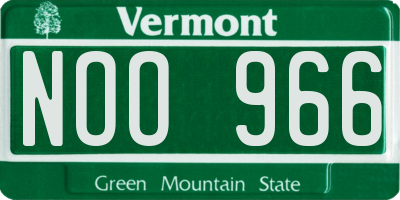 VT license plate NOO966