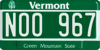 VT license plate NOO967