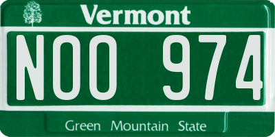 VT license plate NOO974